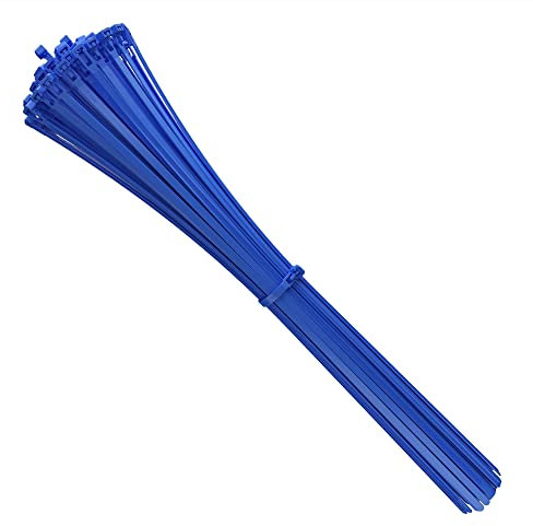 intervisio Fascette Plastica per Cablaggio Lunghe Riutilizzabili, 540 mm x 7,6 mm, Blu, Richiudibili, Riapribili, Fermacavo Elettricista 540mm Nylon Cavi Stringicavo, 100 Pezzi