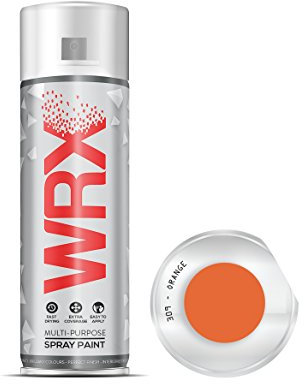 WRX Spray Paint - Orange - 400 ml Quality Brilliant Colours Perfect Finish Brilliant All Purpose Interior/Exterior, Art, Crafts, Auto, Home Furniture, Garden, Radiator Paint 400ml