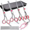 Elfirly Professionelle Hundepflege Schere Kit Edelstahl Runde Spitze Schneiden Ausdünnung Gebogene Schere Kämmen Pet Hair Trimming Schere Set mit extra Hund Nagelknipser für Hunde und Katzen