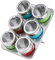 7-TLG. Gewürzständer magnetische Gewürzdosen Gewürz-Regal Edelstahl Magnetständer 6 Dosen…