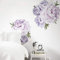Clest F&H Lila Pfingstrose Blume Wandaufkleber Home Decoration Abnehmbares PVC Umweltfreundliche Wanddekoration DIY