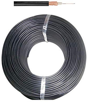 Cavo RG59 Coassiale 100 Metri 75 OHM AF Nero CEI 20-22 ANTIFIAMMA COAX RG59