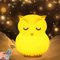 WHA&DARREN Großes eule Nachtlicht Kinder LED Nachtlicht Baby Stilllicht Babyzimmer Deko nachttischlampe Dimmbar Touch USB Silikon Kinderlampe Warme Cute Bed Schlaflicht als Einschlafhilfe Geschenk