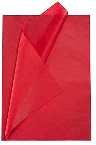 Geschenkpapier Seidenpapier Rote- Papier zum verpacken Rote 50x70 cm, Decoupage seidenpapier Rote 50 Blatt
