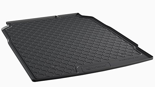 AROBA GL1212 Design Kofferraumwanne kompatibel mit BMW 5er & M5 Limousine F10 BJ. 3.2010-10.2016 Kofferraummatte passgenau erhöhter Rand schwarz