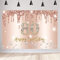 Happy 80th Birthday Decorations for Women, Happy 80 Years Old Backdrop Fabric Rosegold Sign Poster, 80th Birthday Party Supplies Photography Background Welcome Sign, 150cm x 90cm