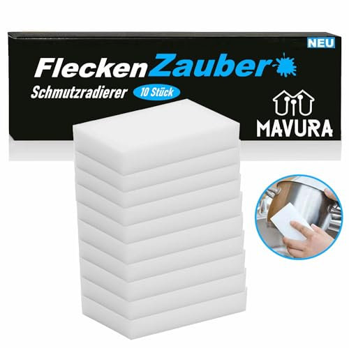 FleckenZauber Radierschwamm Magic Eraser Zauberschwamm Schmutzradierer (Wunderschwamm Fleckenentferner Reinigungsschwamm Putzschwamm [10er Set)