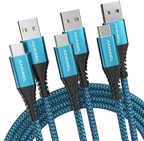 USB C Kabel (1M+1M+2M),3A Typ C Kabel Schnellladekabel USB-C Ladekabel Kompatibel mit Samsung Galaxy S10 S9 S8,und andere Typ c Geräte-Grün