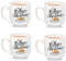 Friends Coffee Mug with Hot Chocolate Gift Set Official TV Show Merchandise - I'd Rather Be Watching x Pack of 4