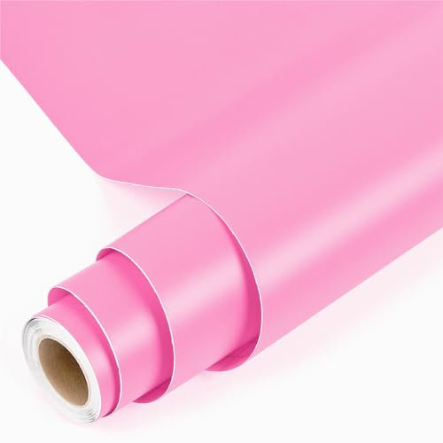 Prime Vinyl Vinylfolie Plotter -30cm x 305cm- matt Blass Rosa Permanentes selbstklebendes Vinyl, Plotterfolie Rollen Rückseite Vinyl für Silhouette Cameo, meisten Schneidemaschine