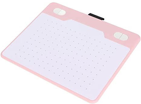 Yunseity Tablette Graphique, Tablette de Dessin sur Ordinateur PC, avec 8192 Niveaux D'induction, Tablette Graphique de Dessin Numérique sans Batterie pour //iOS (Pink)