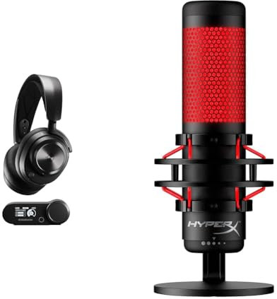 SteelSeries Arctis Nova Pro Wireless Xbox - Multi-System Gaming-Headset – Hi-Fi-Treiber – Xbox & HyperX QuadCast – Standalone USB Mikrofon mit umfangreichen Funktionen für Streamer Gamer