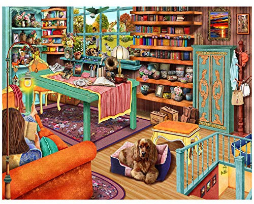 HUADADA Puzzle 1000 Teile, 1000 Teile Puzzle für Erwachsene, Impossible Puzzle, Puzzle-Geschenk, Geschicklichkeitsspiele, Clevere Rätsel, Puzzle Farbenfrohes, Puzzle mit Wunderliche Hütte-Motiv