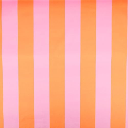 SCHÖNER LEBEN. Baumwollstoff Dekostoff Digital Streifen orange pink 1,40m breit