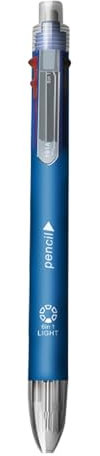 Bvizyelck Stifte für die Schule, 6-in-1-Multifunktions-Kugelschreiber, Austauschbare Kugelschreiber mit Bleistift, Spring Retractable Smooth Writing School Supplies Stationär zum Lernen und Schreiben