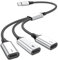 MOGOOD USB C a USB C Socket Adaptador Y Cable USB Splitter, USB C Plug to 3 USB-C Socket Cable Converter, 3 USB C Puertos Cargador hub Power Adapter Splitter for Laptop (Not for Monitor).