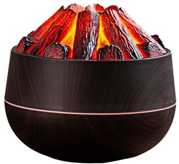 Volcano Humidifier, 300ml Essentiall Oil Diffuser Humidifier, Portable Air Humidifier, 2 Light Colour and 2 Mist Mode, Super Quiet Air Humidifier, Humidifier for Bedroom, Yoga