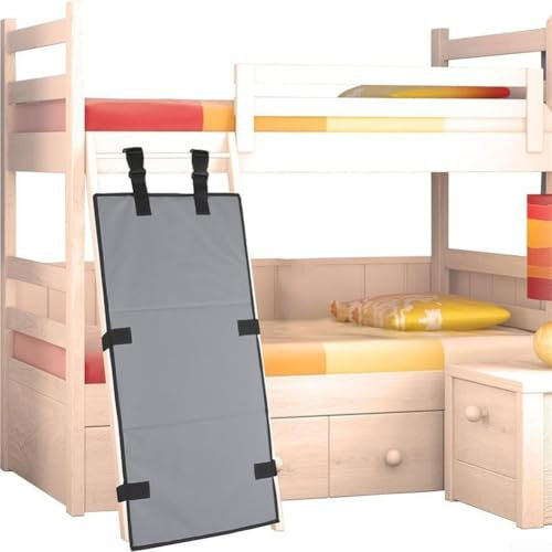 Bunk Bed Ladder Cover, Bunk Bed Stairs Lock Bed Ladder Lock, Safety Solution For Bunk Beds Anti Climbing Device For Kids, Gray, Black(grey)