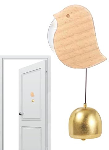 Xvilmaun Timbre de puerta con ventosa Shopkeepers Bell al aire libre, timbre de puerta de pájaro, gato y perro, ballena, campanilla de viento para entrada de negocios, adhesivo para nevera y puerta de