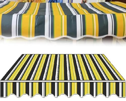 Generisch Markisenstoff,Markisenbespannung Canvas,Sonnenschutz Markisenbespannung Ersatzstoff,2m 4m 5m 6m 7m,Garten Geeignete Markisenrahmen-Maße,6x4m/20x13ft