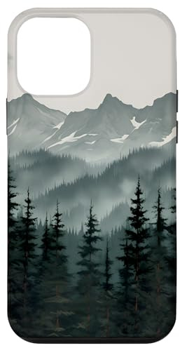 Berge Wald Kiefern, Bäume & Natur Thema Minimalistisch Hülle für iPhone 12 mini