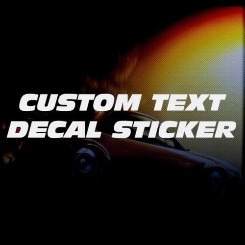 Personalised Decal Sticker, Custom Text Car Sticker, Sunstrip Car Van Window Bumper Vinyl Decal Sticker, Camper, Caravan Business Sign - 150mm - 1200mm