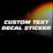 Personalised Decal Sticker, Custom Text Car Sticker, Sunstrip Car Van Window Bumper Vinyl Decal Sticker, Camper, Caravan Business Sign - 150mm - 1200mm