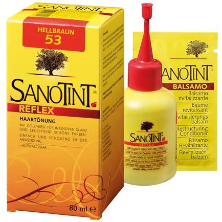Sanotint - Reflex Haartönung Nr. 53 Hellbraun - 1x 80 ml - mit Goldhirse und Kräuterextrakten
