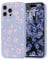 Wirvyuer for iPhone 15 Pro case, Compatible with Magsafe, Cute Floral Leaves Magnetic Phone Case, Pink Flower Shockproof Silicone Slim Bumper Protective Cover for Women Girls, Purple