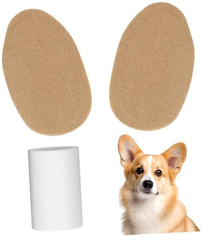 UKCOCO Kit de Correction pour Oreilles de Chien - Autocollants Doux en Tissu Non-Tissé pour Chiots de 2 à 4 Mois - Support Sûr sans Colle pour Oreilles Droites et Confortable​​