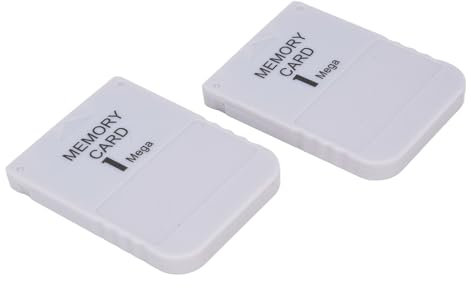 POENVFPO 1MB Memory Card for PS1, 1 Mega Video Game Console Memory Card, with Classic Gaming System Compatibility (2 pieces)