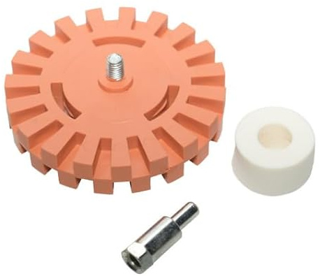 100mm Air Powered Paint Stripper Wheel - Tyre Type Eraser for Decals, Adhesive & Overspray - Fits Die Grinders