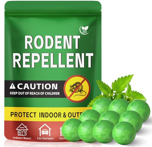 10PCS Peppermint Oil Rat Repellent Indoor & Outdoor, Rodent Repellent Ball