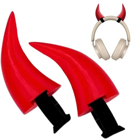 Kopfhörer-Hörner – 1 Paar 3D-gedruckte Audio-Aufsätze, niedliches Headset-Add-On für Musikliebhaber, stilvolles - mit einfacher Passform, Streaming-Ausrüstung, kreatives Audio-Zubehör für