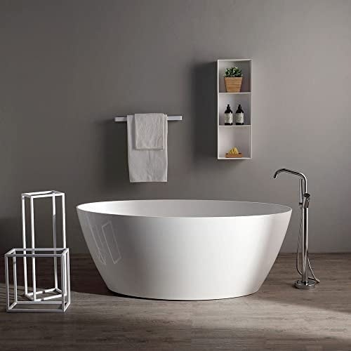 KIAMAMI VALENTINA Moderne Badewanne aus Mineralguss freistehend | Serena