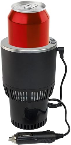 Premium 2-in-1 Car Cup Warmer Cooler Smart Car Cup Mug Holder | Perfect Car Tumbler Holder for Commuter/Road Tripper Present (Black and Silver)