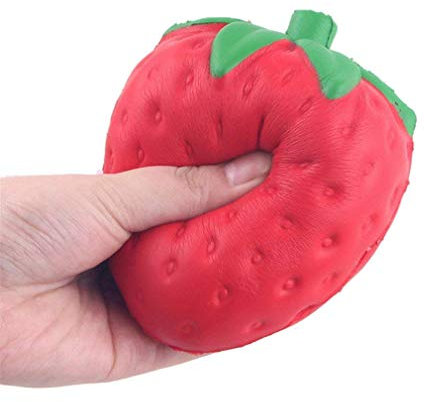 Scoolr Slow Rising Squishy Slice Kawaii Squishy Strawberry Cream Scented Hand Wrist Fidget Think Ink Toy Color Random