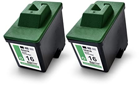 2X Müller Printware Patronen für kompatibel für Lexmark Z640 X1140 Z511 X72 Z24 X1196 X1150 Z603 X1290 X1250 X1185 X75 Z13 Z717 X1155 Z23E X1130 Z612 ersetzt NO16 NO17 BK