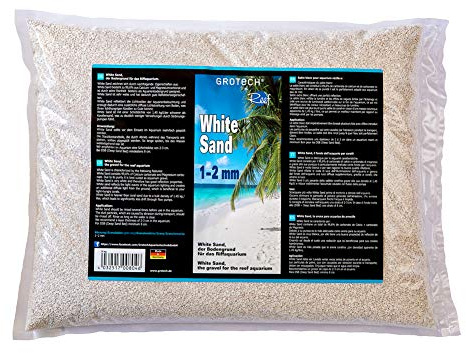 Grotech White Sand 0,5-1mm 5kg - der Bodengrund für das Riffaquarium.