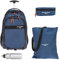 4 Teile Set: Elephant Trolley Hero Signature Jungen Mädchen Trolly Schultrolley + Sportbeutel Attach Bag + Mäppchen + Trinkflasche 12724 (Two Tone Blue (blau))