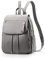 NICOLE&DORIS Fashion Women Backpack Mini Backpack Faux Leather Ladies Rucksack Shoulder Bag Purses Girls Backpack Grey