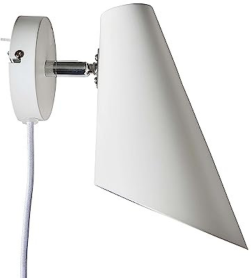 Dyberg Larsen Cale Weiß Wandleuchte Innen | Modische Lampe für neben dem Bett oder Wohnzimmer | Leichte Wandlampe Innen Dänischen Design | Moderne Wandleuchten mit Kabel ohne leuchtmittel | GU10/35W