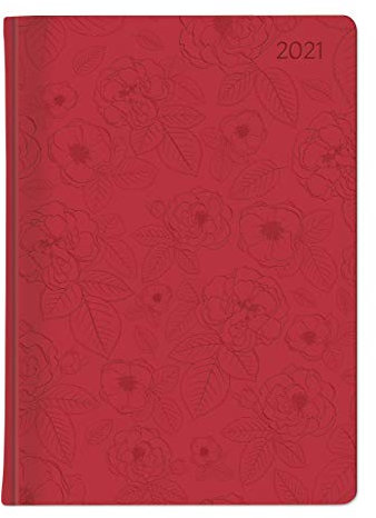 Ladytimer Deluxe Coral 2021 - Taschen-Kalender A6 (11x15 cm) - Tucson Einband - Motivprägung Rosen - Weekly - 192 Seiten - Alpha Edition: Taschen-Kalender A6 - Tucson Einband - Motivprägung Rosen