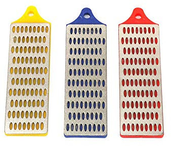 Powerful Tools Diamond Whetstone Diamant-Schleifstein-Set, 3-teilig Stein schärfen Diamantstein-Schärfset Diamant Steinschärfer Diamantschärfstein-Set mit 3 Schärfsteinen in 3 Körnungen