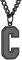GoldChic Jewerly Black Large C Tag Necklace, Sports Necklace For Soccer Team With Gift Box