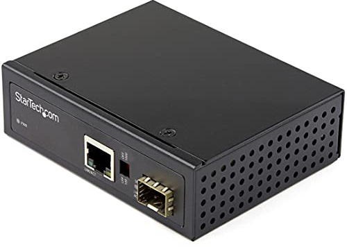 StarTech Convertitore Media Industriale Fibra a Ethernet 1Gbps (IMC1GSFP) | Da Fibra a Rame, SFP a RJ45, Grado di Protezione IP-30, Temperatura fino a 75C