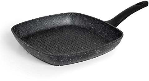 LACOR 26858 - Sartén Parrilla Antiadherente, Grill Cuadrada Java | En aluminio ligero, para dorar, freír y saltear a diario; antiadherente fácil de limpiar, apto para inducción, libre de BPA