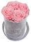 EMMIE GRAY CLASSIC INFINITY ROSENBOX | VELVET GRAY | Runde Flowerbox - Infinity Rosen in grauer Samtbox - 1-3 Jahre Haltbarkeit - Echte Rosen, die jahrelang blühen - Haltbare Rosen (XS, Bridal Pink)