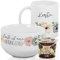 GRAZDesign Frühstücksset mit Müslischale und Tasse, Frühstücks-Geschirr-Set, mit Namen personalisiert Spruch Heute Ist Mein Lieblingstag und Blumen, Keramik, Geschenkset Erwachsene
