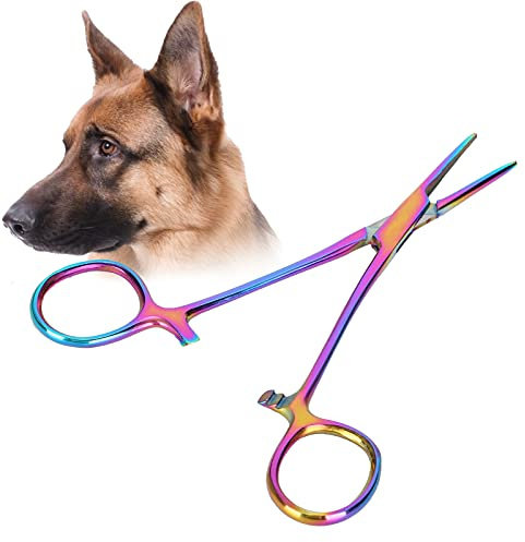 Pinze Emostatiche in Acciaio Inox 14 cm, Forbici per Orecchie Animali, Morsetto per Capelli, Strumento per Pesca e Pulizia